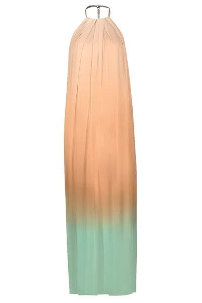 Staud Straight Neck Design Dress In Carribean Ombre