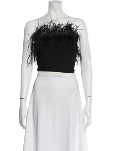 Pre-owned Staud Strapless Crop Top In Black