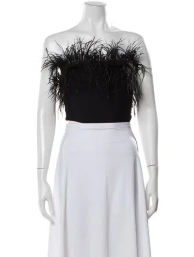 Pre-owned Staud Strapless Crop Top In Black