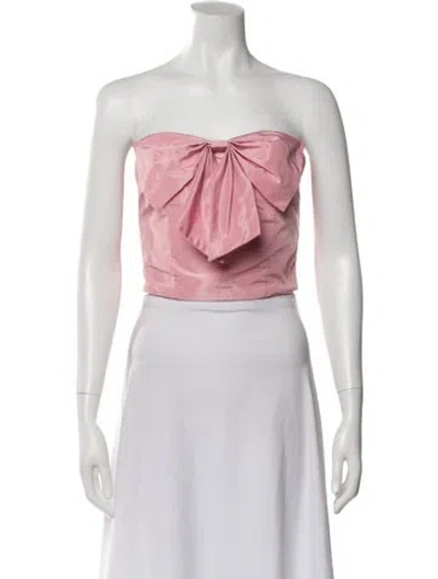 Pre-owned Staud Strapless Crop Top In Multi