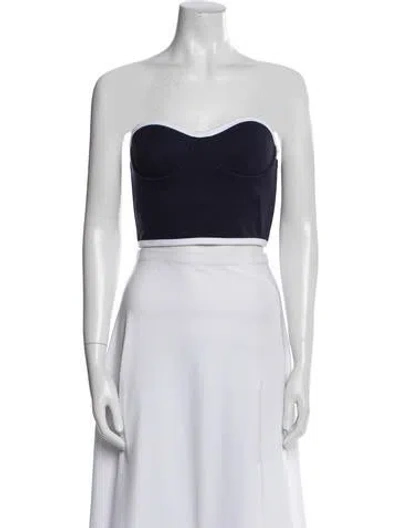 Pre-owned Staud Strapless Crop Top W/ Tags In Multi