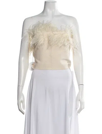 Pre-owned Staud Strapless Crop Top W/ Tags In Neutrals