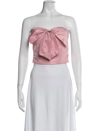 Pre-owned Staud Strapless Crop Top W/ Tags In Pink