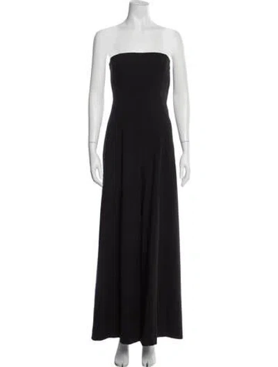 Pre-owned Staud Strapless Jumpsuit In Black