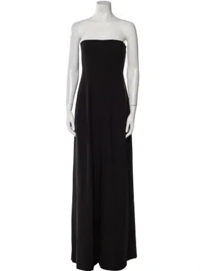 Pre-owned Staud Strapless Jumpsuit In Black