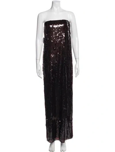 Pre-owned Staud Strapless Long Dress W/ Tags In Brown