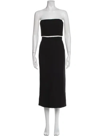Pre-owned Staud Strapless Midi Length Dress W/ Tags In Multi
