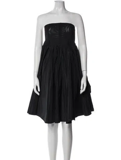 Pre-owned Staud Strapless Mini Dress In Black