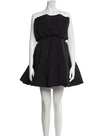 Pre-owned Staud Strapless Mini Dress In Black