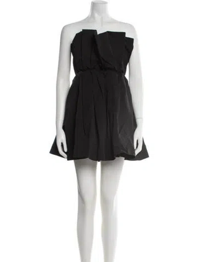 Pre-owned Staud Strapless Mini Dress In Black