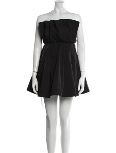 Pre-owned Staud Strapless Mini Dress In Black