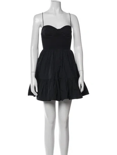 Pre-owned Staud Strapless Mini Dress In Black