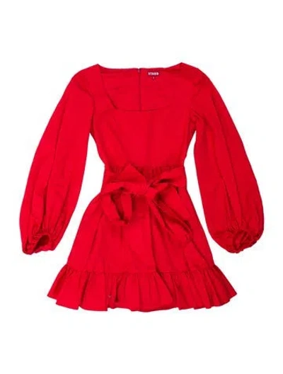 Pre-owned Staud Strapless Mini Dress In Orange