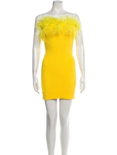 Pre-owned Staud Strapless Mini Dress In Yellow