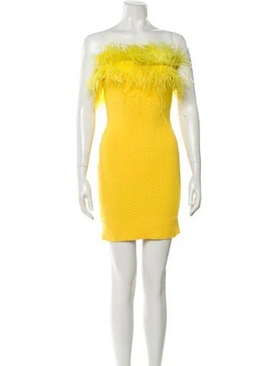 Pre-owned Staud Strapless Mini Dress In Yellow