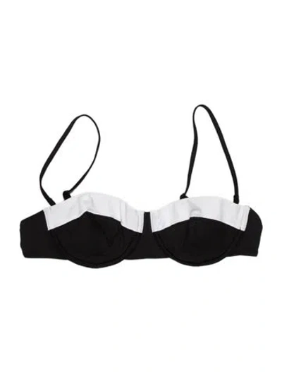 Pre-owned Staud Strapless Sports Bra In Black/white
