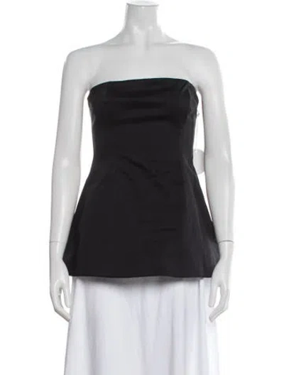Pre-owned Staud Strapless Top In Black