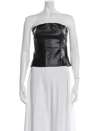 Pre-owned Staud Strapless Top In Black