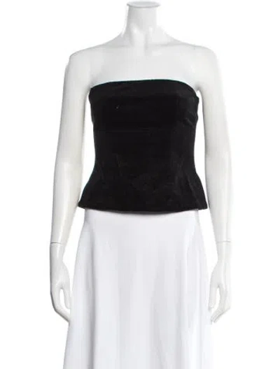 Pre-owned Staud Strapless Top In Brown
