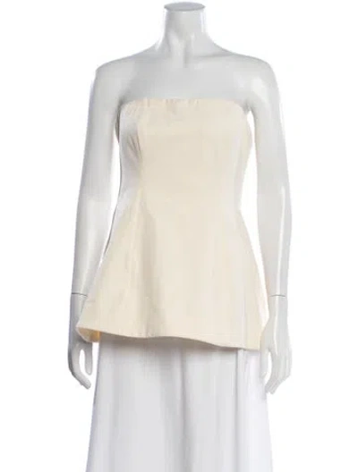 Pre-owned Staud Strapless Top In Neutrals