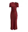 Staud Stretch-silk Marcel Midi Dress In Animal Print