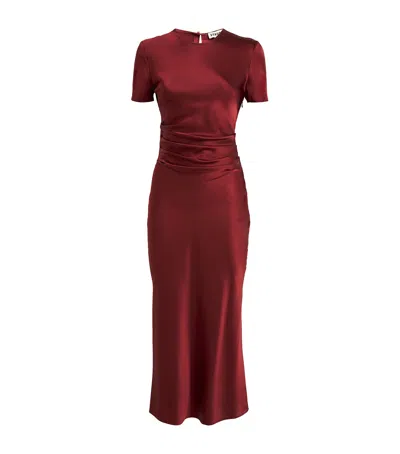 STAUD STRETCH-SILK MARCEL MIDI DRESS