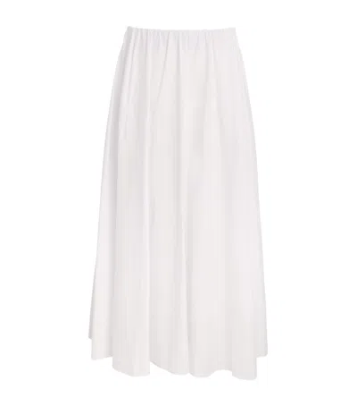 Staud Stretch-cotton Milano Maxi Skirt In White