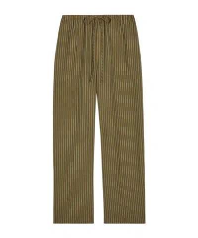 Staud Stripe Casual Trousers In Transparent