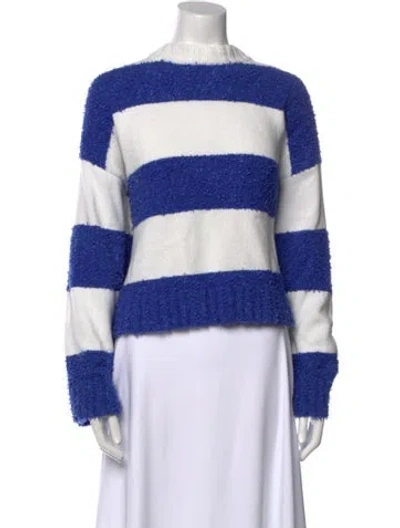 Pre-owned Staud Striped Bateau Neckline Sweater In Multi