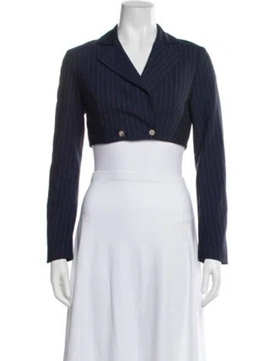 Pre-owned Staud Striped Blazer In Multi