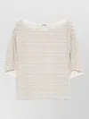 Staud Didi Cotton Popeline Micro Stripes Top Tops Multicolor In Multi