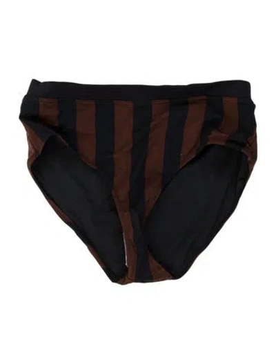 Pre-owned Staud Striped Bottoms W/ Tags In Brown