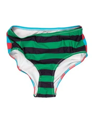 Pre-owned Staud Striped Bottoms W/ Tags In Green