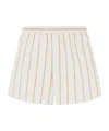 Staud Rove Striped Cotton-blend Shorts In Multi