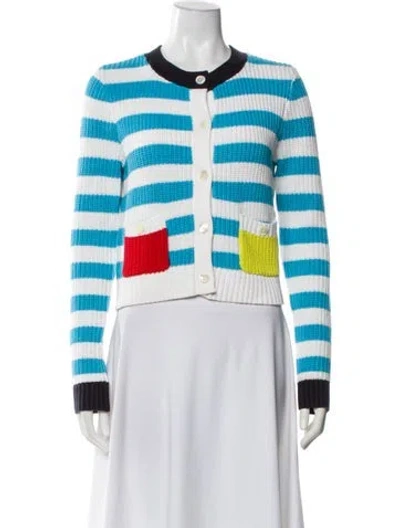 Pre-owned Staud Striped Crew Neck Sweater In Multi