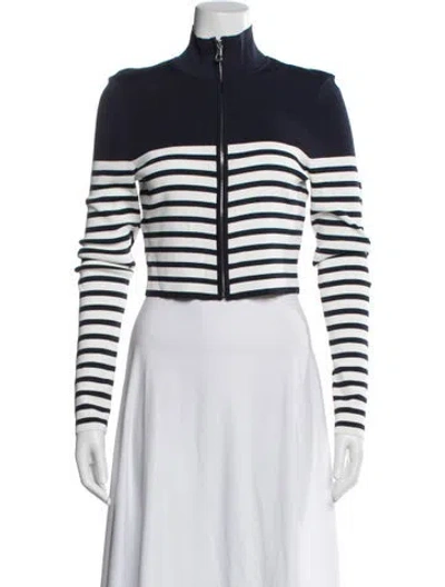 Pre-owned Staud Striped Jacket In Blue