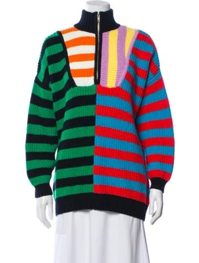 Pre-owned Staud Striped Jacket In Multi