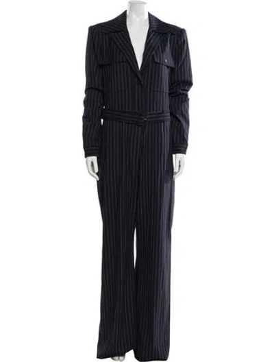 Pre-owned Staud Striped Jumpsuit In Blue