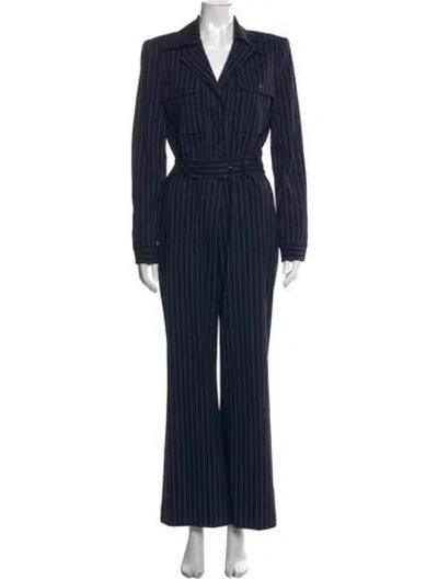 Pre-owned Staud Striped Jumpsuit In Blue