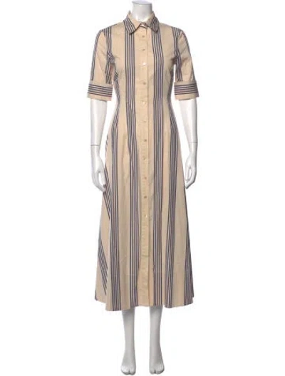 Pre-owned Staud Striped Long Dress