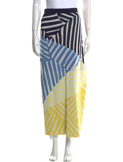 Pre-owned Staud Striped Midi Length Skirt In Multi