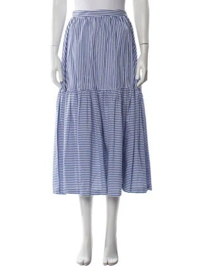 Pre-owned Staud Striped Midi Length Skirt W/ Tags In Multi