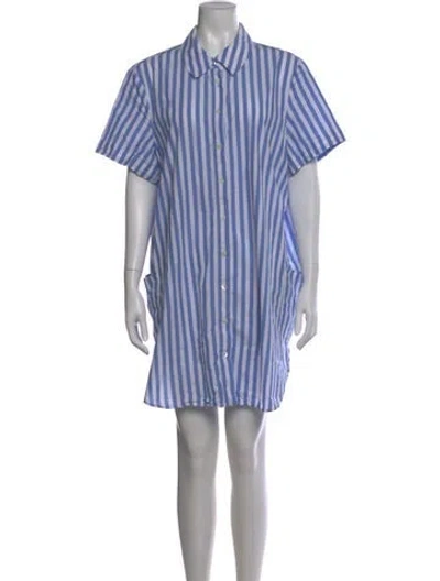 Pre-owned Staud Striped Mini Dress In Multi