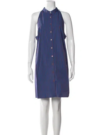 Pre-owned Staud Striped Mini Dress In Multi