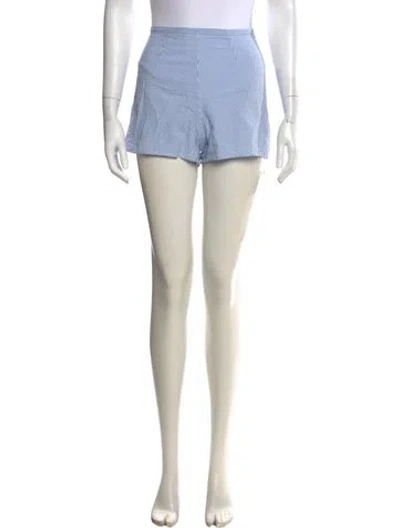Pre-owned Staud Striped Mini Shorts In Blue