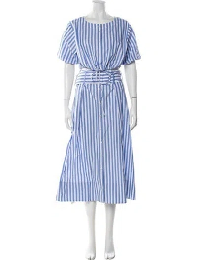 Pre-owned Staud Striped Skirt Set In Blue