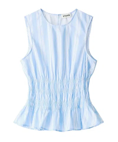 Staud Striped Top In Blue
