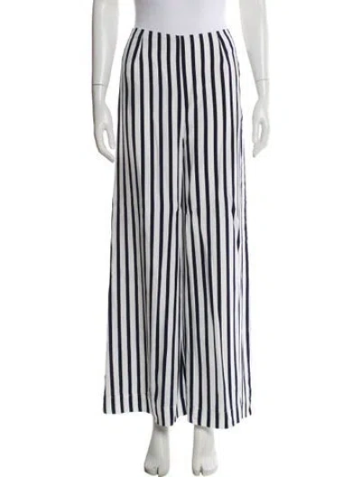Pre-owned Staud Striped Wide Leg Pants In Multi