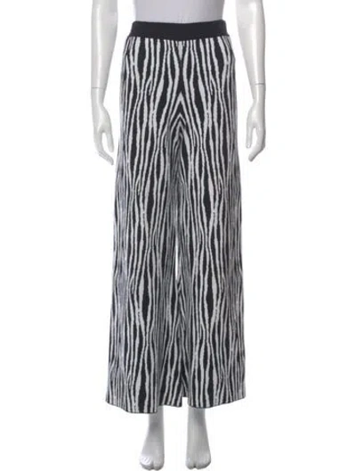 Pre-owned Staud Striped Wide Leg Pants In Multi