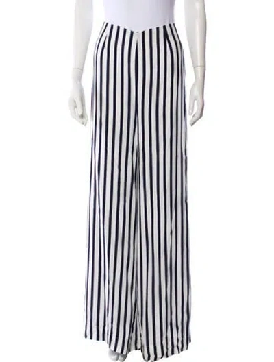 Pre-owned Staud Striped Wide Leg Pants In Multi